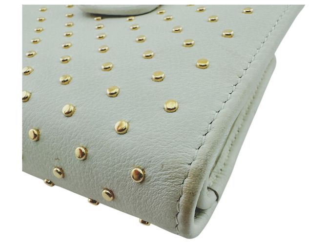 Portafoglio bi-fold Prada 1ML018 in pelle bianco oro D'oro - vista 6