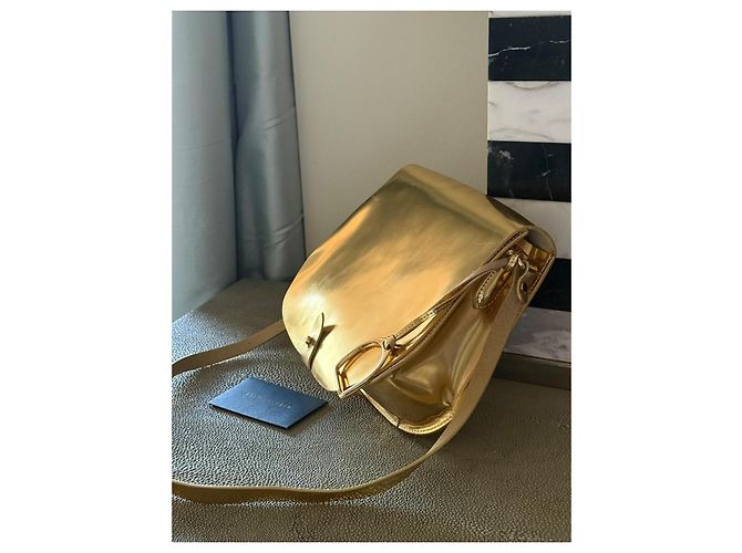 Ralph Lauren Collection Borsa da sella Equestrian Vachetta della Collezione Ralph D'oro - vista 2