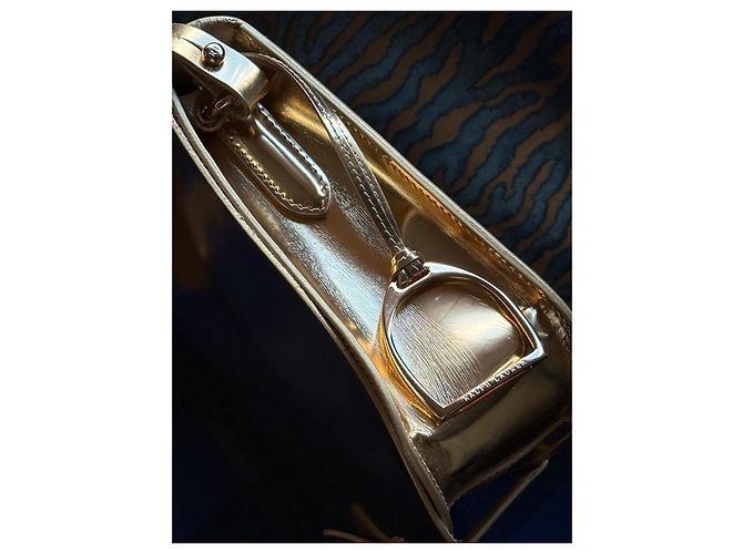 Ralph Lauren Collection Borsa da sella Equestrian Vachetta della Collezione Ralph D'oro - vista 5