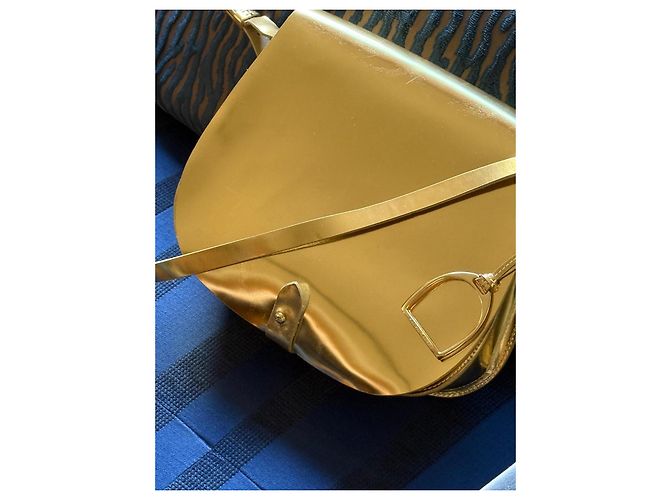 Ralph Lauren Collection Borsa da sella Equestrian Vachetta della Collezione Ralph D'oro - vista 6