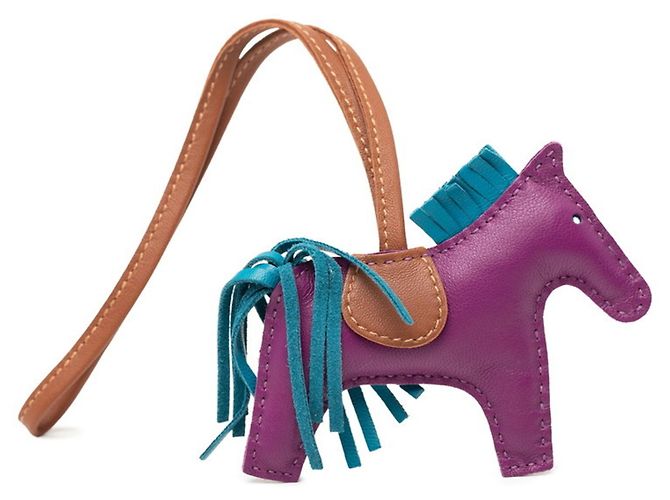 Accessorio per borsa Hermès Rodeo PM Charm Blu Porpora - vista 2