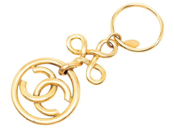 Portachiavi vintage Chanel Coco Mark D'oro - vista 2