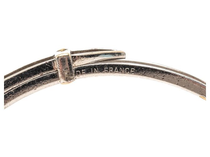 Hermès Hermann Gürtel Motiv Armreif Schwarz Silber - Ansicht 5
