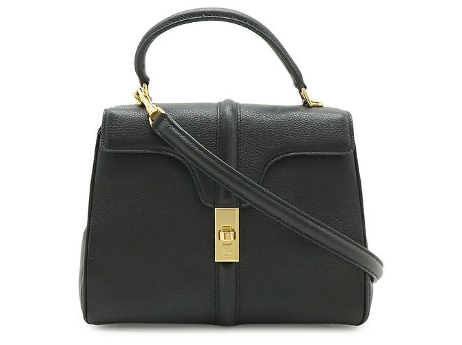 Céline Borsa a mano Celine 16 Seize piccola in pelle nera Nero - vista 2