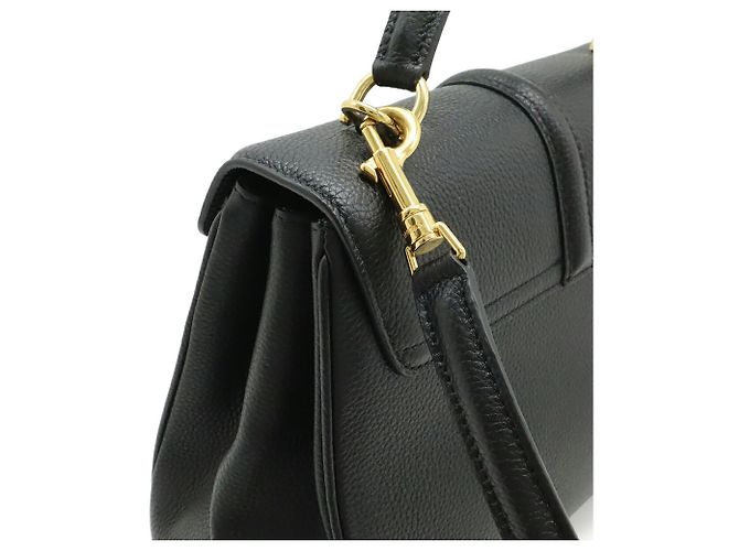 Céline Borsa a mano Celine 16 Seize piccola in pelle nera Nero - vista 5