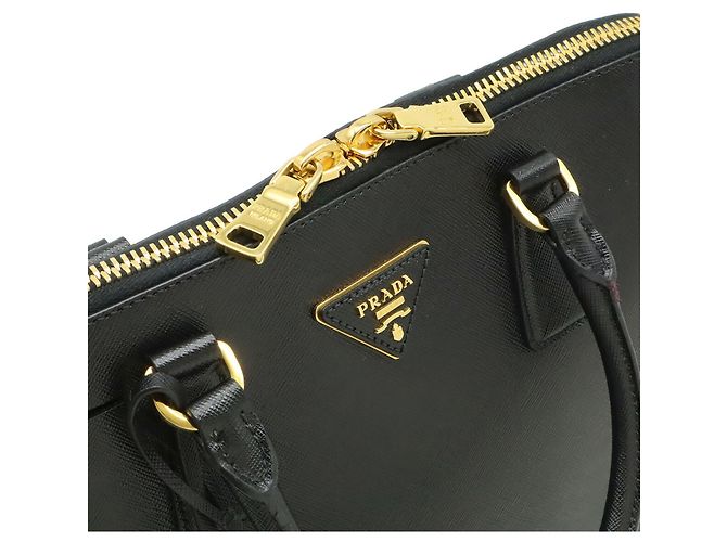 Prada Saffiano-Leder Tote Bag Schwarz - Ansicht 7