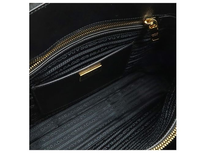 Prada Saffiano-Leder Tote Bag Schwarz - Ansicht 9
