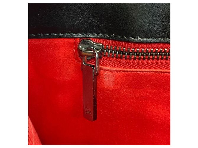 Borsa a spalla e tote in pelle nera Christian Louboutin Nero - vista 12