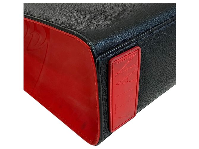 Borsa a spalla e tote in pelle nera Christian Louboutin Nero - vista 3