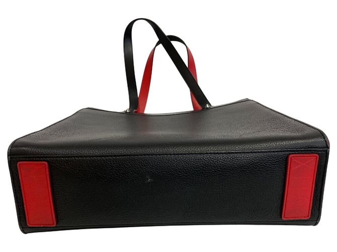 Borsa a spalla e tote in pelle nera Christian Louboutin Nero - vista 5