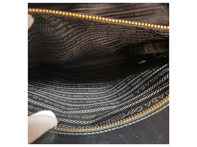 Prada 1BA356 Piccola Borsa Tote Nero Beige - vista 8