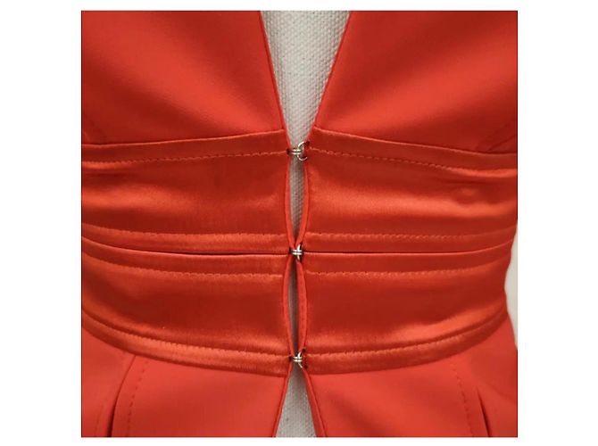 Elisabetta Franchi Jacke in Rot mit Satin-Details - Ansicht 4