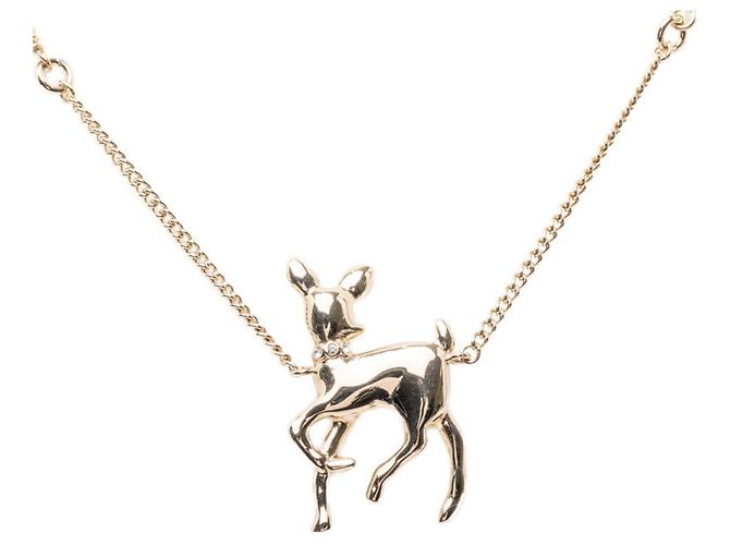 Collana con pendente a catena motivo cervo Coco Mark di Chanel D'oro - vista 2