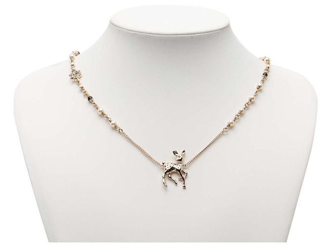 Collana con pendente a catena motivo cervo Coco Mark di Chanel D'oro - vista 4