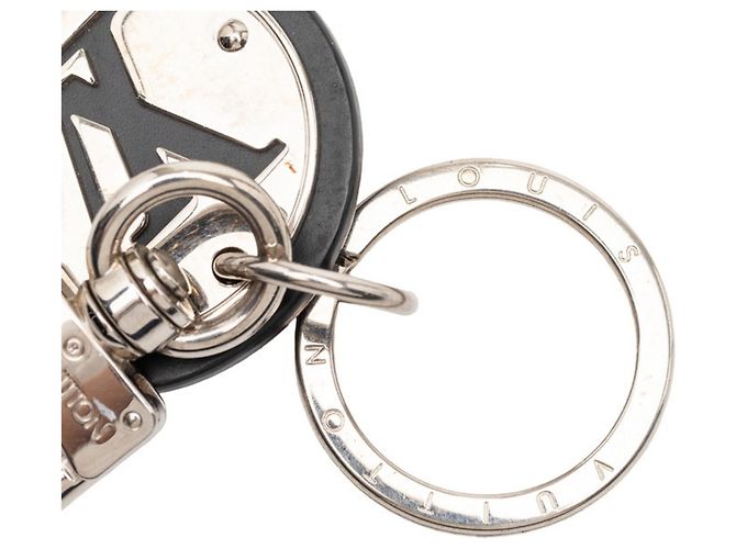 Accessorio portachiavi LV Circle di Louis Vuitton Nero Argento - vista 4