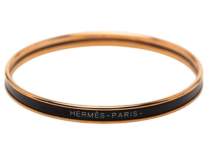 Pulseira TPM Email Hermès Preto Dourado - vista 4