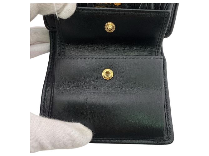 Cartera Miu Miu Matelassé de tres pliegues en negro - vista 9