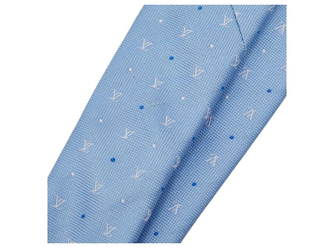 Cravatta in seta blu Louis Vuitton - vista 2