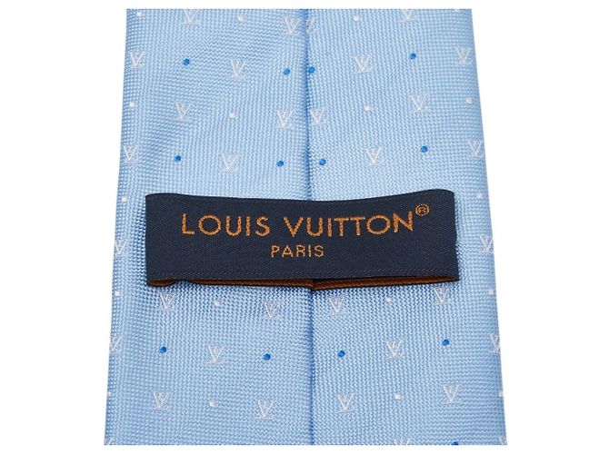 Cravatta in seta blu Louis Vuitton - vista 4