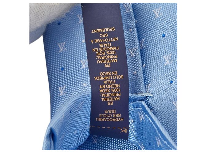 Cravatta in seta blu Louis Vuitton - vista 6