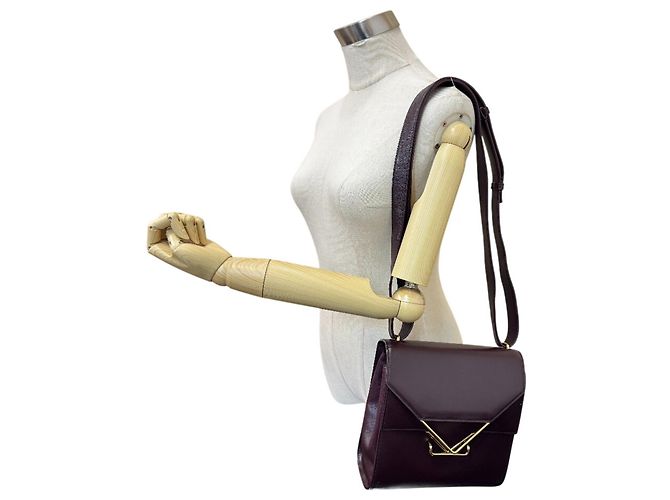 Sac à épaule 2-en-1 Bottega Veneta Bordeaux - vue 14