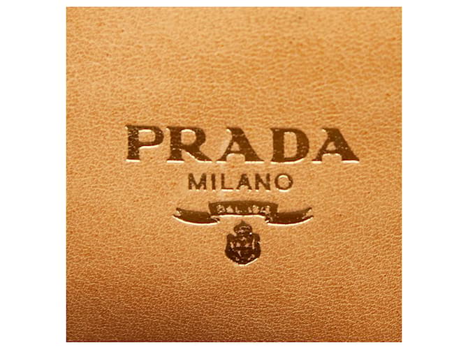 Bolso de rafia con placa de logo triangular Prada Multicolor - vista 10