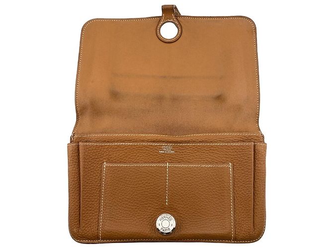 Hermès HERMES Cartera Larga Dogon GM Castaño - vista 5