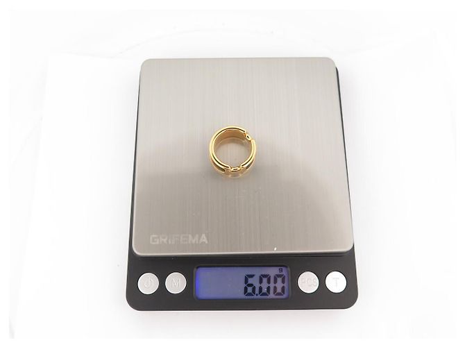 Ring Hermès NUOVO ANELLO HERMES OLYMPE PM H500058FC8955 S T52 PELLE DI VITELLO NERA & ORO Nero - vista 6