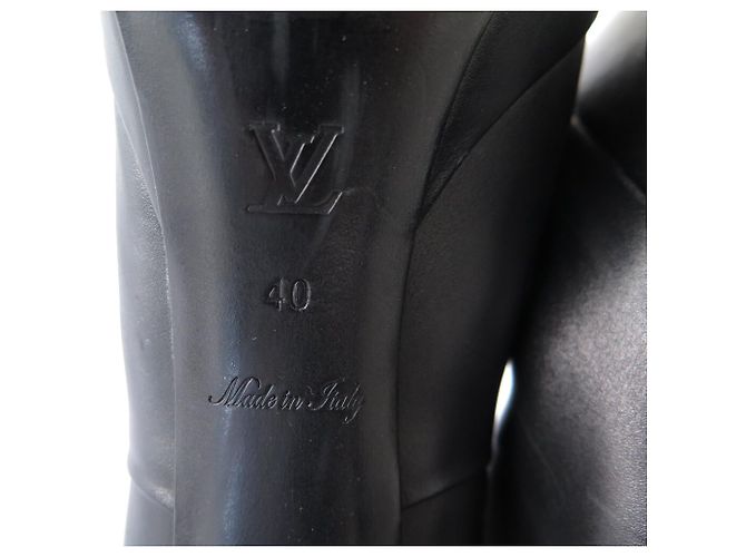 STIVALI ANKLE LOUIS VUITTON 40 PELLE NERA Nero - vista 11