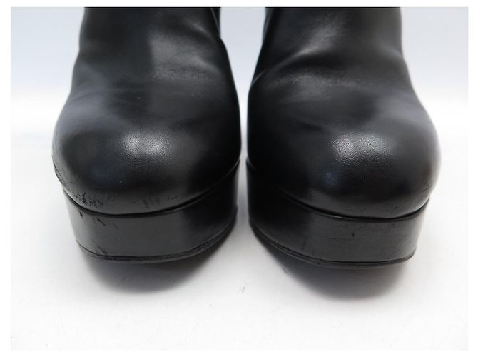 STIVALI ANKLE LOUIS VUITTON 40 PELLE NERA Nero - vista 4