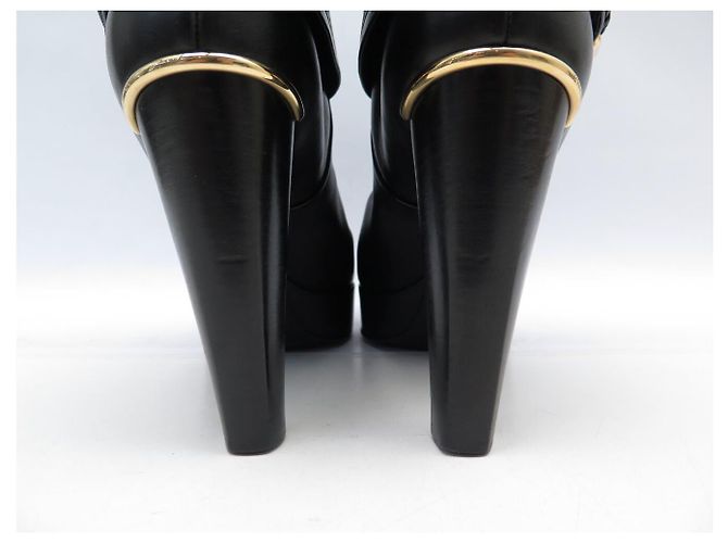 STIVALI ANKLE LOUIS VUITTON 40 PELLE NERA Nero - vista 5