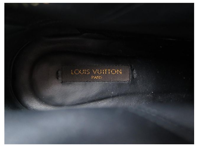 STIVALI ANKLE LOUIS VUITTON 40 PELLE NERA Nero - vista 8