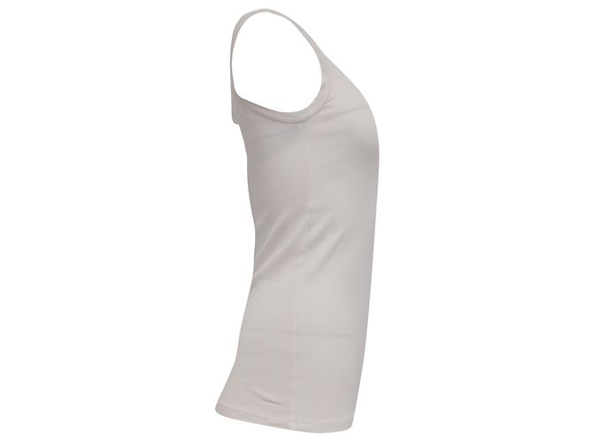Top sin mangas Brunello Cucinelli en algodón blanco Crudo - vista 3