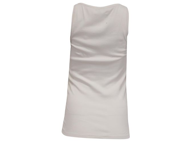 Top sin mangas Brunello Cucinelli en algodón blanco Crudo - vista 4