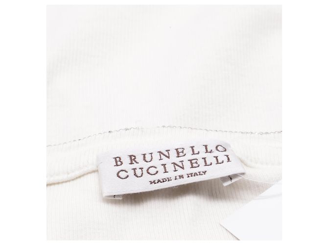 Top sin mangas Brunello Cucinelli en algodón blanco Crudo - vista 5