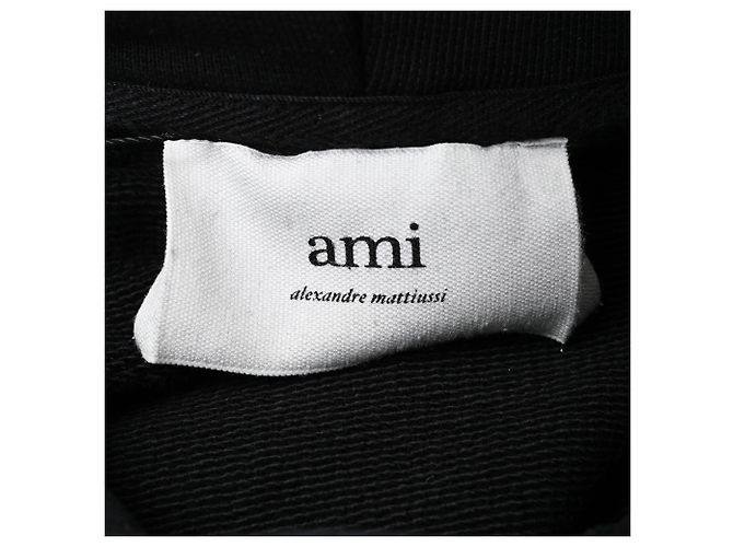 Schwarzer Baumwoll-Hoodie mit kleinem Ami Paris Ami De Coeur-Logo - Ansicht 4
