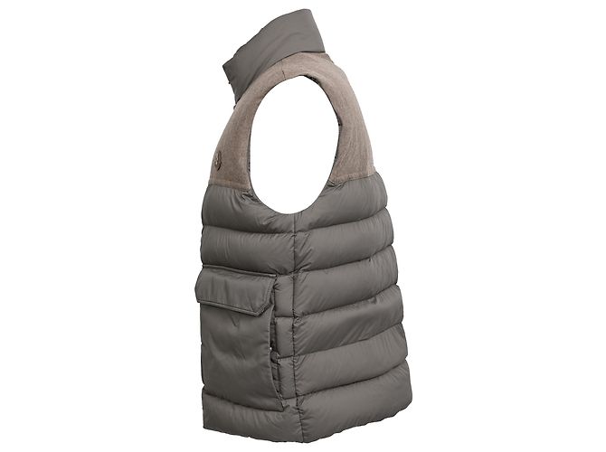 Moncler Rance gesteppte Weste aus braunem Polyamid - Ansicht 2