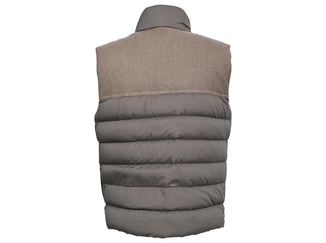 Moncler Rance gesteppte Weste aus braunem Polyamid - Ansicht 3