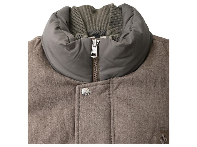 Moncler Rance gesteppte Weste aus braunem Polyamid - Ansicht 5