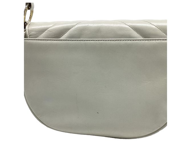 Yves Saint Laurent Borsa a Spalla Joan Trapuntata di Saint Laurent in Pelle di Vitello Bianca - vista 14