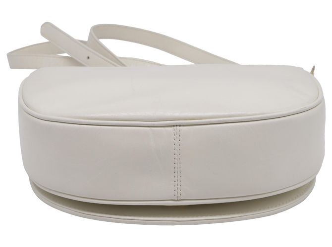 Yves Saint Laurent Borsa a Spalla Joan Trapuntata di Saint Laurent in Pelle di Vitello Bianca - vista 5