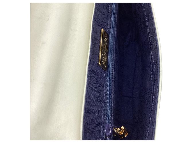 Yves Saint Laurent Borsa a Spalla Joan Trapuntata di Saint Laurent in Pelle di Vitello Bianca - vista 8