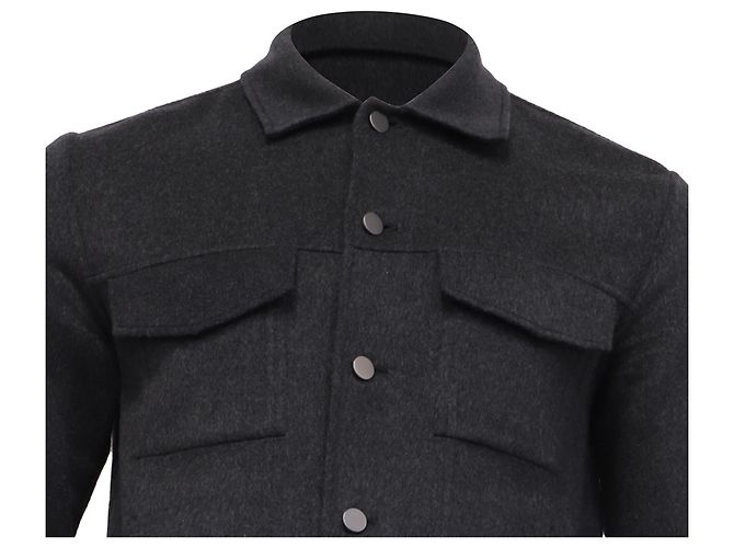 Theory Trucker Jacket in Grey Wool - view 2