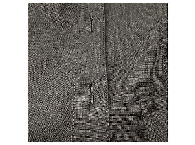 Timeless Chaqueta Chanel con cierre de botón asimétrico en algodón negro - vista 5