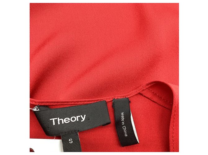 Top sin mangas de seda burdeos Theory Roja - vista 8