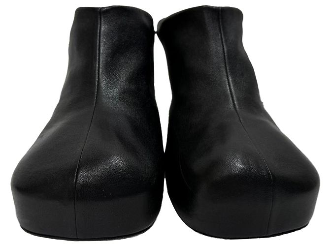 Mule a piattaforma audaci Bottega Veneta in pelle nera Nero - vista 2