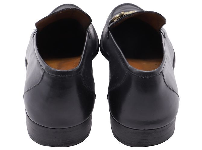 Mocassini Gancini in pelle nera di Salvatore Ferragamo Nero - vista 5