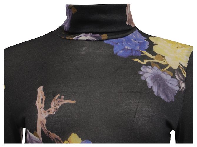 Top de cuello alto Cleo en lana con estampado floral de Acne Studios - vista 2