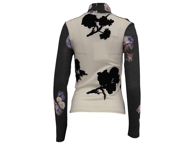 Top de cuello alto Cleo en lana con estampado floral de Acne Studios - vista 4