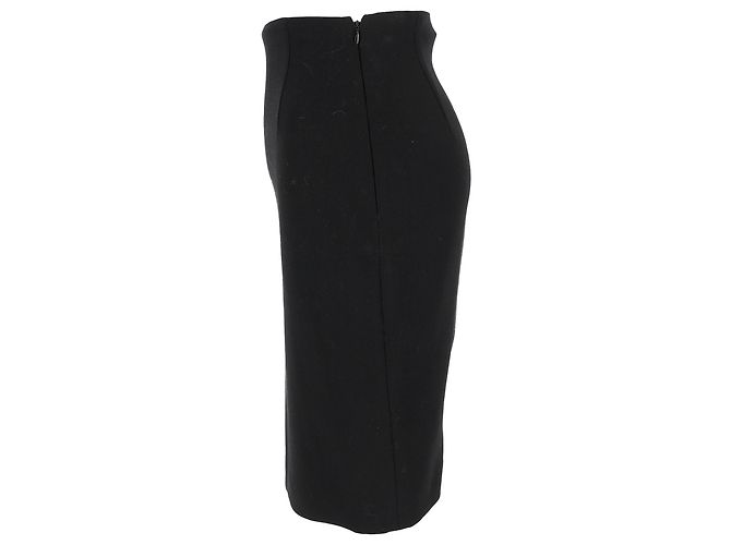 Falda lápiz midi en lana negra de la colección Ralph Lauren - vista 2